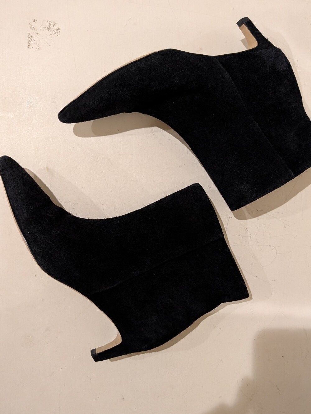 Everlane Black Suede Pointed Ankle Booties